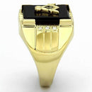 Gold Ring For Men TK795 Gold - Stainless Steel Ring with Semi-Precious