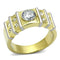 Gold Ring For Men TK797 Two-Tone Gold - Stainless Steel Ring with CZ