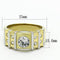 Gold Ring For Men TK797 Two-Tone Gold - Stainless Steel Ring with CZ