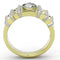 Gold Ring For Men TK797 Two-Tone Gold - Stainless Steel Ring with CZ