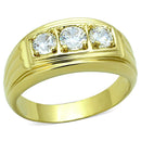 Gold Ring For Men TK946G Gold - Stainless Steel Ring with AAA Grade CZ