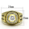 Gold Ring For Men TK948G Gold - Stainless Steel Ring with AAA Grade CZ