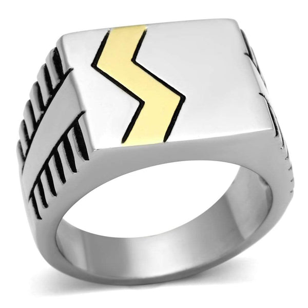 Gold Ring For Men TK950 Two-Tone Gold - Stainless Steel Ring with Epoxy