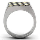 Gold Ring For Men TK952 Two-Tone Gold - Stainless Steel Ring