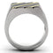 Gold Ring For Men TK952 Two-Tone Gold - Stainless Steel Ring