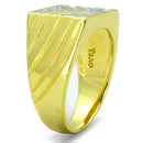 Gold Ring For Men TS234 Gold+Rhodium 925 Sterling Silver Ring with CZ