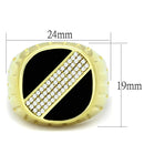 Gold Ring For Men TS235 Gold 925 Sterling Silver Ring with AAA Grade CZ