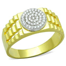 Gold Ring For Men TS237 Gold+Rhodium 925 Sterling Silver Ring with CZ