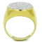 Gold Ring For Men TS238 Gold+Rhodium 925 Sterling Silver Ring with CZ