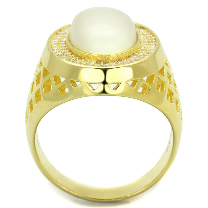 Gold Ring For Men TS244 Gold 925 Sterling Silver Ring with Synthetic