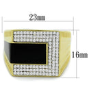 Gold Ring For Men TS245 Gold+Rhodium 925 Sterling Silver Ring with CZ