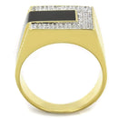 Gold Ring For Men TS245 Gold+Rhodium 925 Sterling Silver Ring with CZ