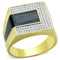 Gold Ring For Men TS245 Gold+Rhodium 925 Sterling Silver Ring with CZ