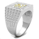 Gold Ring For Men TS389 Gold+Rhodium 925 Sterling Silver Ring with CZ