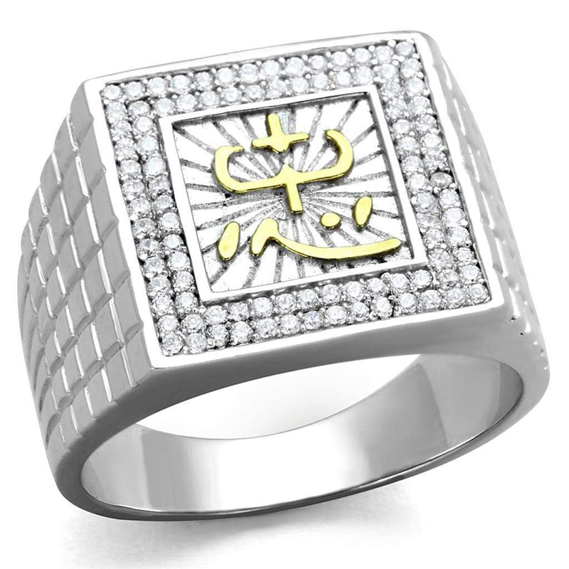 Silver Jewelry Rings Gold Ring For Men TS389 Gold+Rhodium 925 Sterling Silver Ring with CZ Alamode Fashion Jewelry Outlet