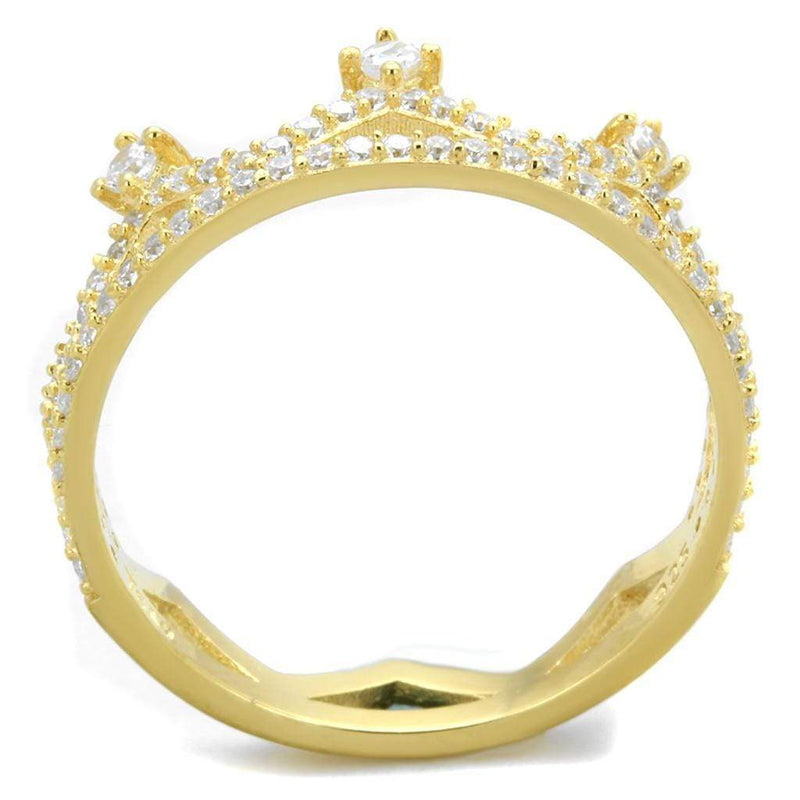 Gold Ring For Men TS404 Gold 925 Sterling Silver Ring with AAA Grade CZ