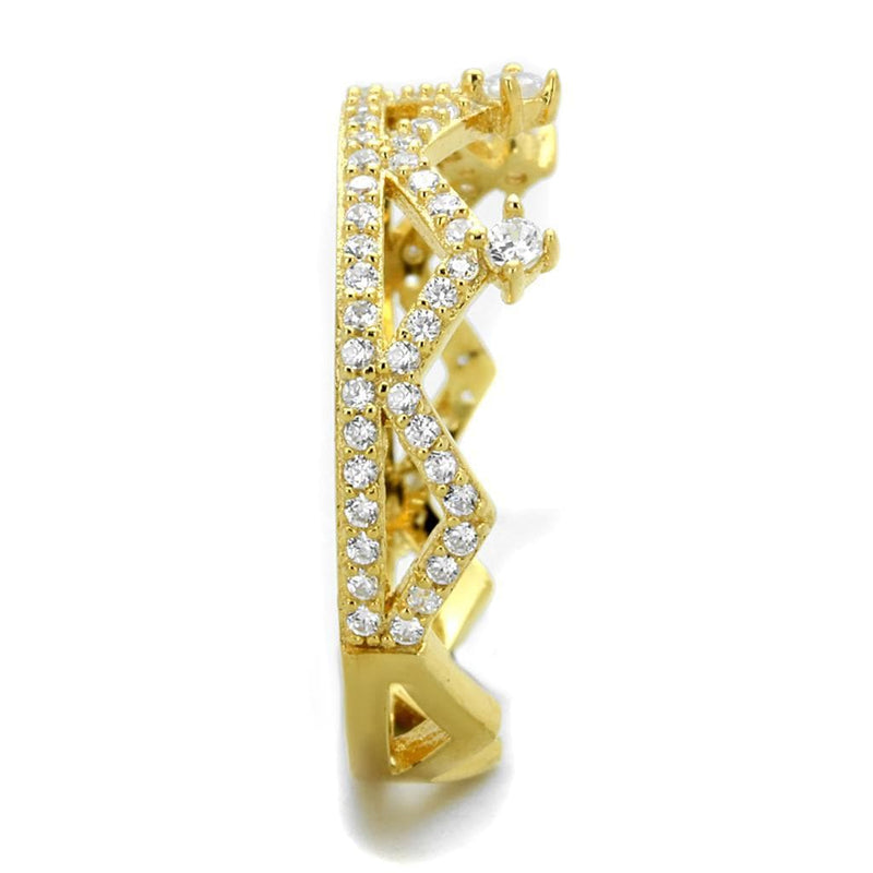 Gold Ring For Men TS404 Gold 925 Sterling Silver Ring with AAA Grade CZ