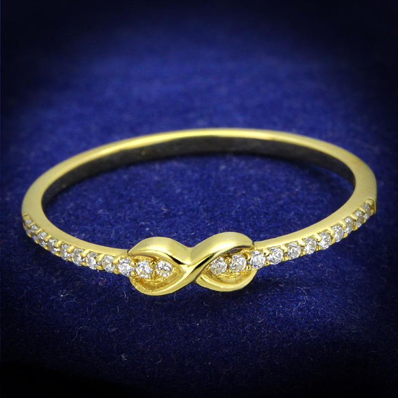 Gold Ring For Men TS405 Gold 925 Sterling Silver Ring with AAA Grade CZ