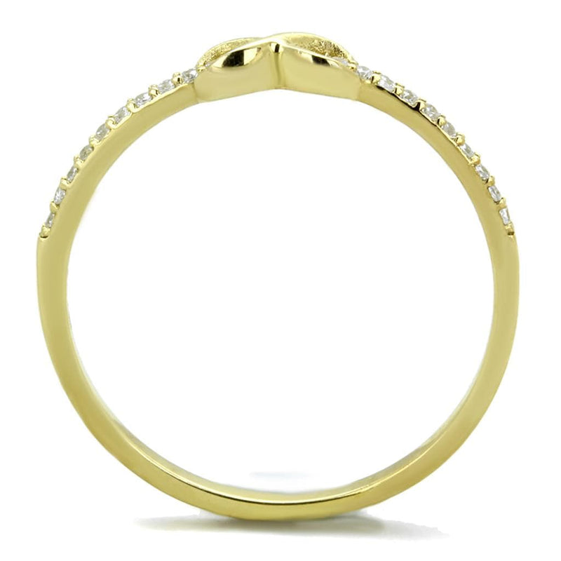 Gold Ring For Men TS405 Gold 925 Sterling Silver Ring with AAA Grade CZ