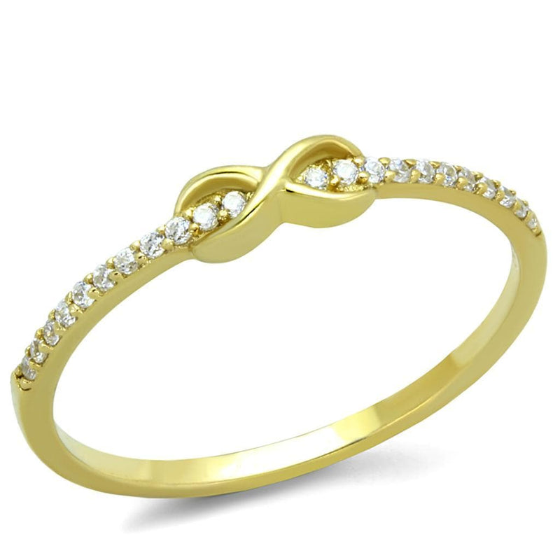 Gold Ring For Men TS405 Gold 925 Sterling Silver Ring with AAA Grade CZ