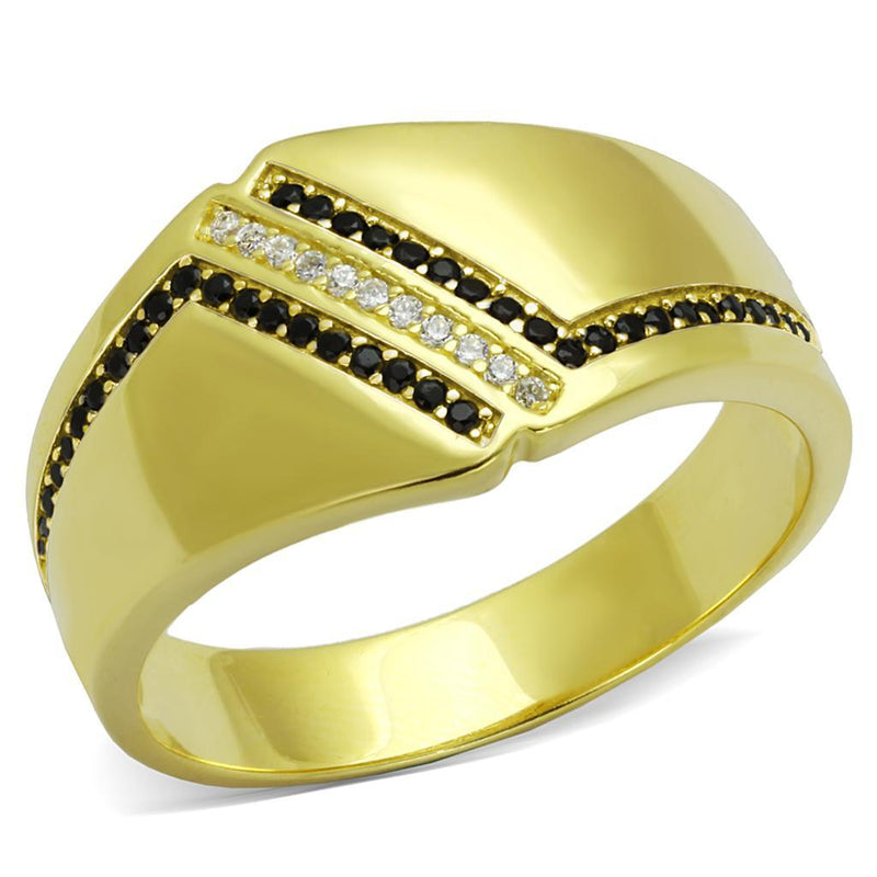 Silver Jewelry Rings Gold Ring For Men TS413 Gold 925 Sterling Silver Ring with CZ Alamode Fashion Jewelry Outlet
