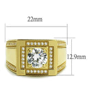 Gold Ring For Men TS552 Gold 925 Sterling Silver Ring with AAA Grade CZ