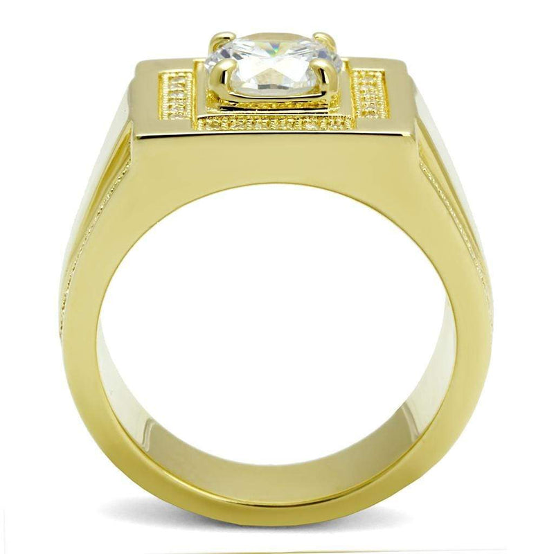 Gold Ring For Men TS552 Gold 925 Sterling Silver Ring with AAA Grade CZ