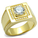 Gold Ring For Men TS552 Gold 925 Sterling Silver Ring with AAA Grade CZ