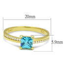 Gold Ring For Men TS559 Gold 925 Sterling Silver Ring with AAA Grade CZ