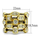 Gold Ring For Women LO4096 Gold Brass Ring with AAA Grade CZ