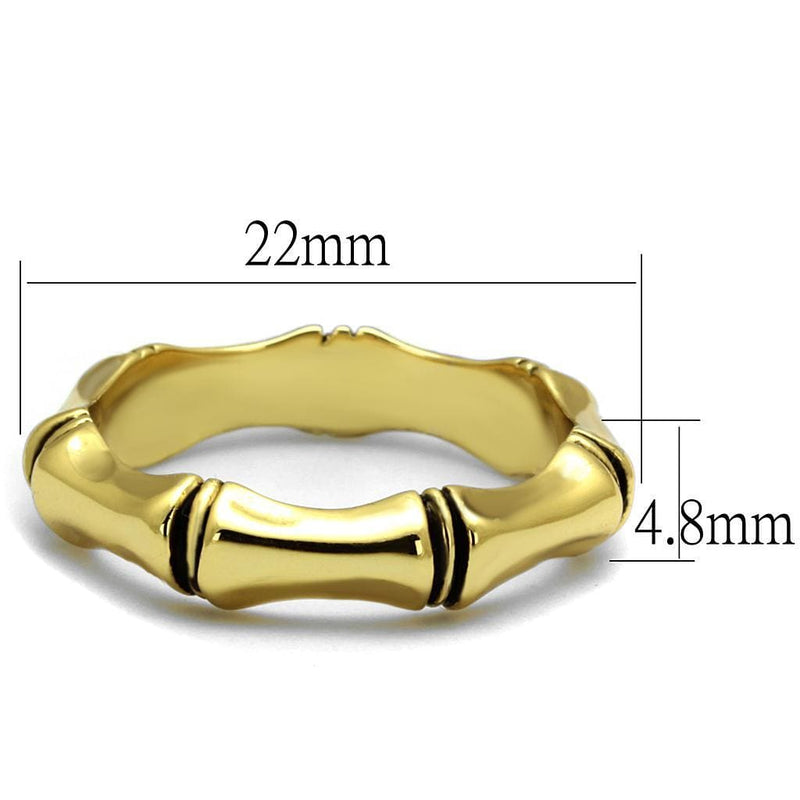 Gold Ring For Women LO4099 Gold Brass Ring with Epoxy in Jet