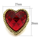 Gold Ring For Women LO4102 Gold Brass Ring with Synthetic in Garnet