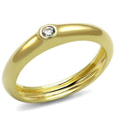 Gold Ring For Women LO4107 Gold Brass Ring with AAA Grade CZ