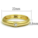 Gold Ring For Women LO4107 Gold Brass Ring with AAA Grade CZ