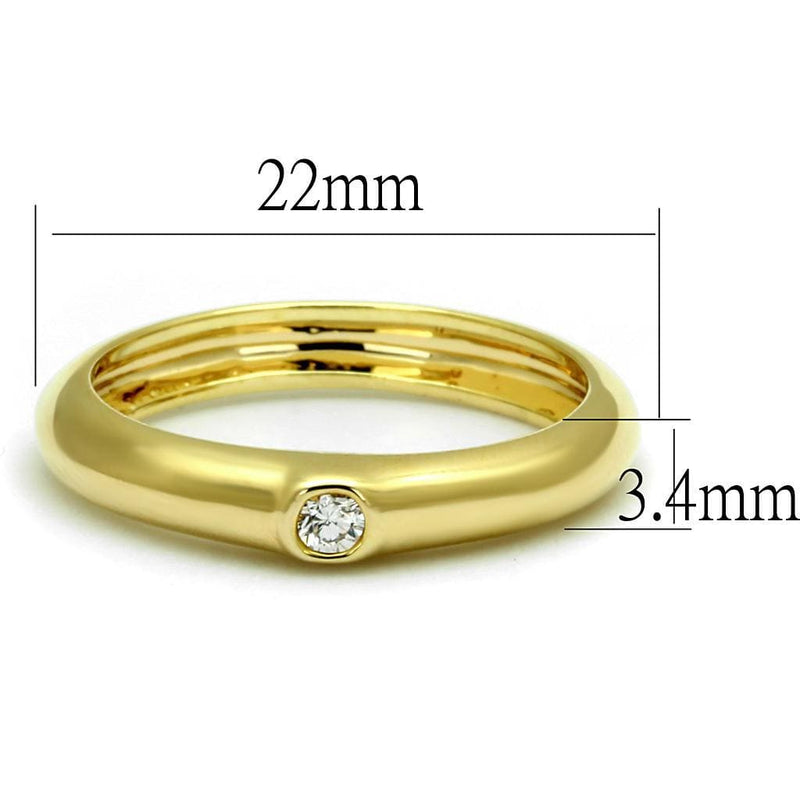 Gold Ring For Women LO4107 Gold Brass Ring with AAA Grade CZ