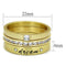Gold Ring For Women LO4114 Gold Brass Ring with AAA Grade CZ