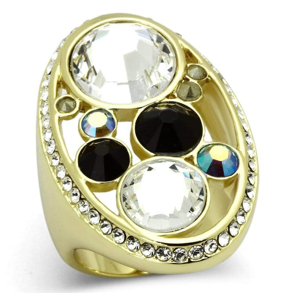 Gold Ring For Women TK857 Gold - Stainless Steel Ring with Crystal