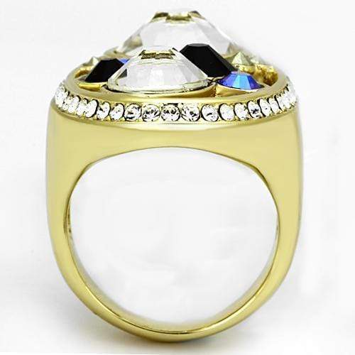 Gold Ring For Women TK857 Gold - Stainless Steel Ring with Crystal
