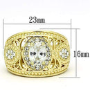 Silver Jewelry Rings Gold Ring For Women TK868 Gold - Stainless Steel Ring with AAA Grade CZ Alamode Fashion Jewelry Outlet