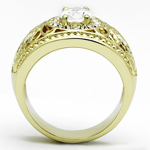 Gold Ring For Women TK868 Gold - Stainless Steel Ring with AAA Grade CZ