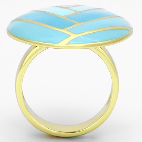 Silver Jewelry Rings Gold Ring For Women TK874 Gold - Stainless Steel Ring with Epoxy Alamode Fashion Jewelry Outlet