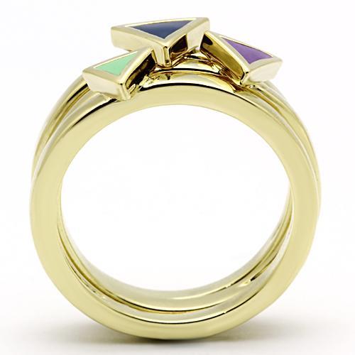 Gold Ring For Women TK877 Gold - Stainless Steel Ring with Epoxy