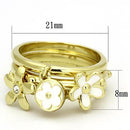 Gold Ring For Women TK878 Gold - Stainless Steel Ring with Crystal