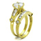 Gold Ring For Women TK8X040 Gold - Stainless Steel Ring with AAA Grade CZ