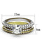 Silver Jewelry Rings Gold Ring For Women TK967 Two-Tone Gold - Stainless Steel Ring with CZ Alamode Fashion Jewelry Outlet