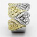 Gold Ring For Women TS126 Gold+Rhodium 925 Sterling Silver Ring with CZ