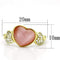 Gold Ring For Women TS136 Gold 925 Sterling Silver Ring with Synthetic