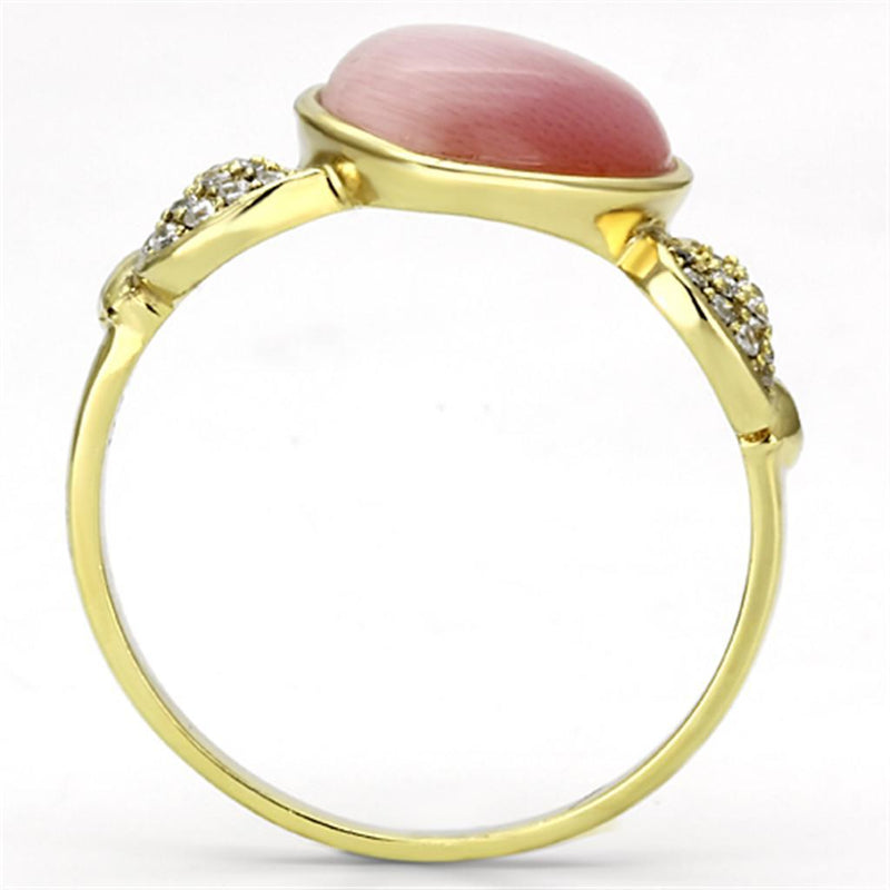 Gold Ring For Women TS136 Gold 925 Sterling Silver Ring with Synthetic