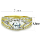 Gold Ring For Women TS200 Gold+Rhodium 925 Sterling Silver Ring with CZ