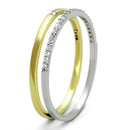 Gold Ring For Women TS207 Gold+Rhodium 925 Sterling Silver Ring with CZ